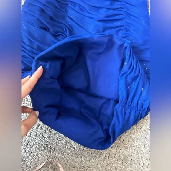 BCBGMaxAzria Blue One-Shoulder Dress - Picture 9 of 11